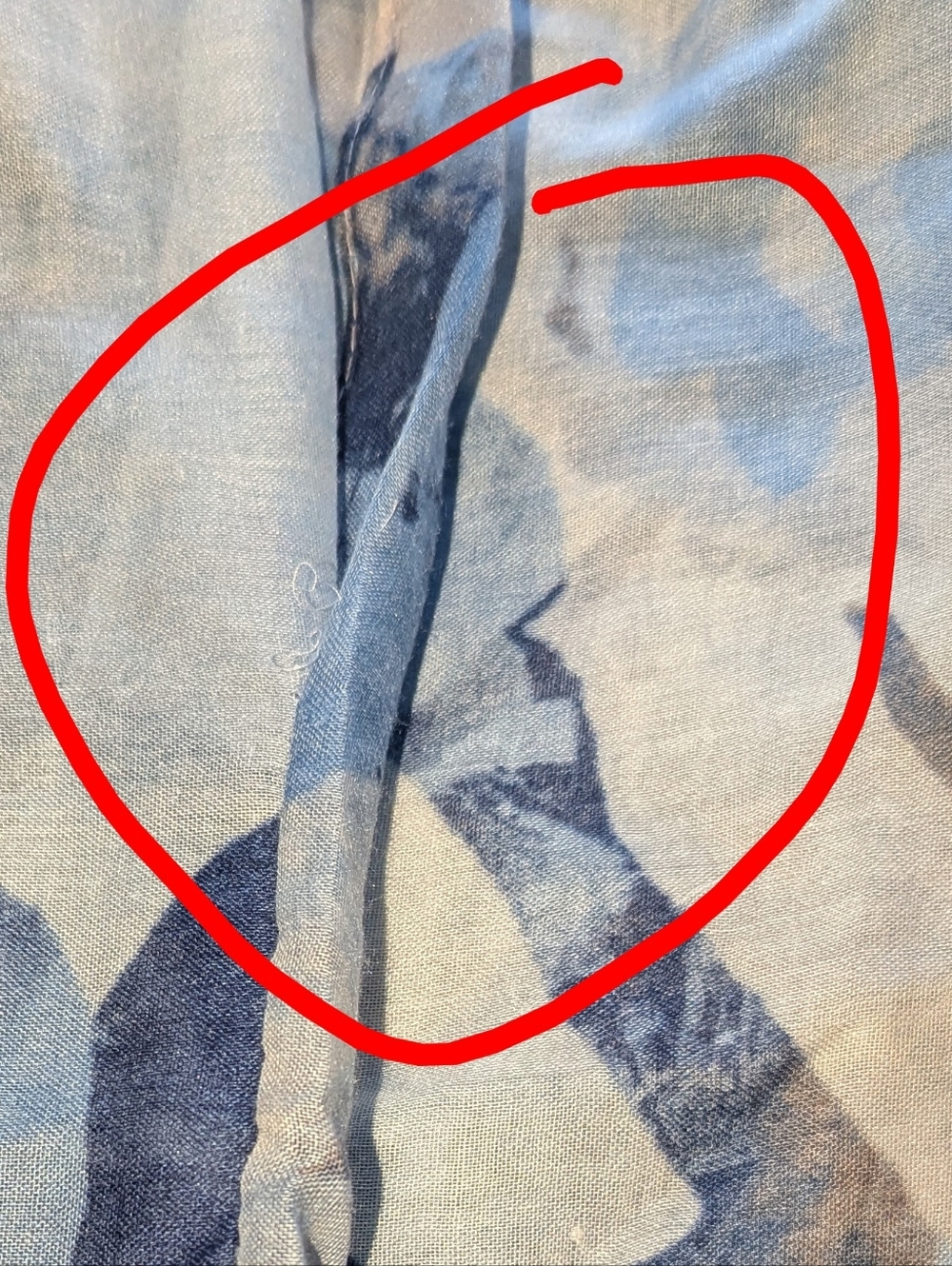 Floral Semi-Sheer Kimono with Raw Hem Slight FLAW OS - Picture 11 of 11